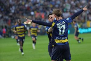 Jacob Ondrejka, autore di una doppietta in Lazio-Parma